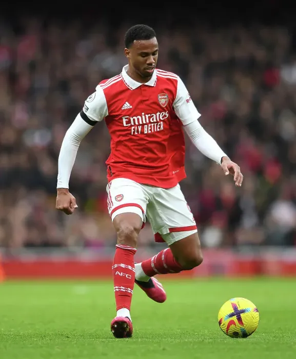 Framed Print : Gabriel Magalhaes in Action: Arsenal vs. Brentford, Premier League 2022-23 Framed Print : Gabriel Magalhaes in Action: Arsenal vs. Brentford, Premier League 2022-23
