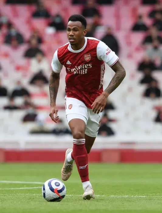 Framed Print : Gabriel Magalhaes in Action: Arsenal vs Brighton & Hove Albion (2020-21)