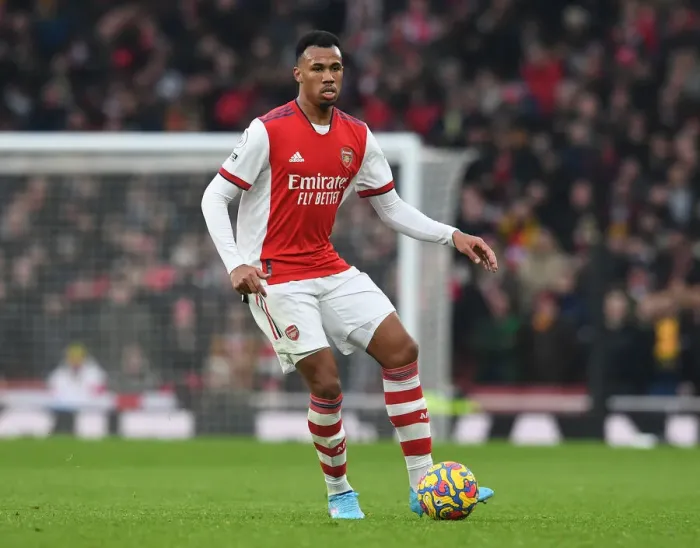 Framed Print : Gabriel Magalhães in Action: Arsenal vs Burnley, Premier League 2021-22 Framed Print : Gabriel Magalhães in Action: Arsenal vs Burnley, Premier League 2021-22
