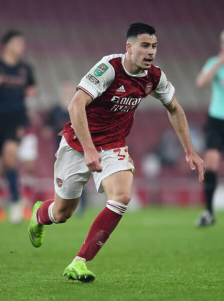 Gabriel Magalhaes in Action: Arsenal vs Manchester City - Carabao Cup Quarterfinal