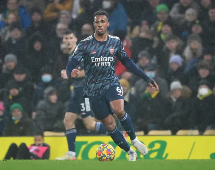 Framed Print : Gabriel Magalhaes in Action: Norwich City vs Arsenal, Premier League 2021-22 Framed Print : Gabriel Magalhaes in Action: Norwich City vs Arsenal, Premier League 2021-22