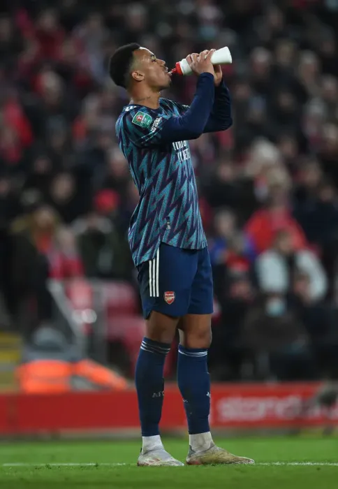 Framed Print : Gabriel Magalhaes of Arsenal in Carabao Cup Semi-Final Clash at Anfield Framed Print : Gabriel Magalhaes of Arsenal in Carabao Cup Semi-Final Clash at Anfield