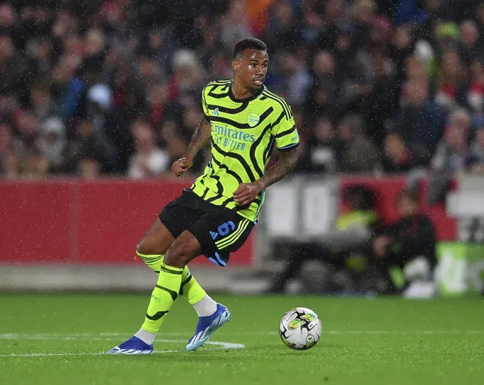 Framed Print : Gabriel Magalhaes: Arsenal's Unyielding Defender Secures Carabao Cup Victory over Brentford (2023-24) Framed Print : Gabriel Magalhaes: Arsenal's Unyielding Defender Secures Carabao Cup Victory over Brentford (2023-24)