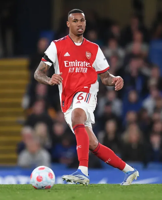 Framed Print : Gabriel Magalhaes Faces Off at Stamford Bridge: Chelsea vs. Arsenal, Premier League 2021-22 Framed Print : Gabriel Magalhaes Faces Off at Stamford Bridge: Chelsea vs. Arsenal, Premier League 2021-22