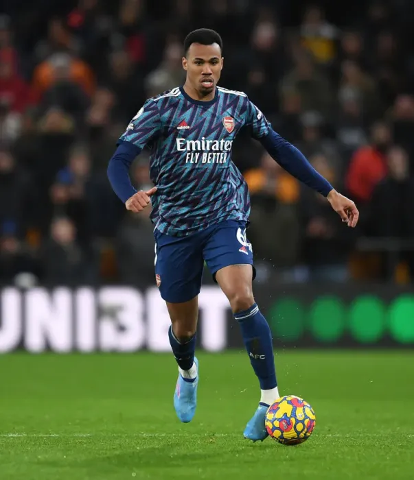 Framed Print : Gabriel Magalhaes Focuses in Arsenal's Clash Against Wolverhampton Wanderers - Premier League 2021-22 Framed Print : Gabriel Magalhaes Focuses in Arsenal's Clash Against Wolverhampton Wanderers - Premier League 2021-22