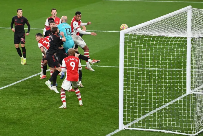 Framed Print : Gabriel Magalhaes Scores the Third Goal: Arsenal's Triumph over Southampton (December 2021) Framed Print : Gabriel Magalhaes Scores the Third Goal: Arsenal's Triumph over Southampton (December 2021)
