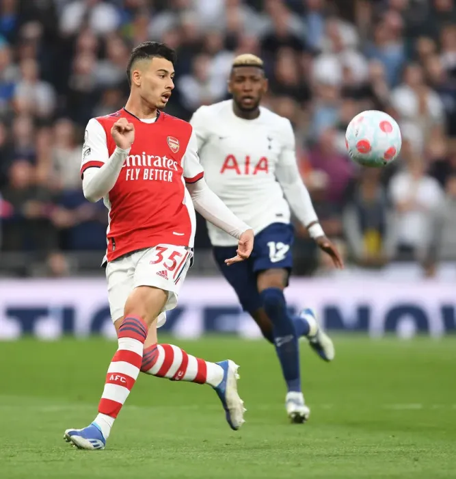 Framed Print : Gabriel Martinelli in Action: Arsenal vs. Tottenham Hotspur, Premier League 2021-22 Framed Print : Gabriel Martinelli in Action: Arsenal vs. Tottenham Hotspur, Premier League 2021-22