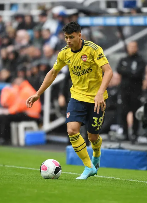 Framed Print : Gabriel Martinelli in Action: Newcastle United vs. Arsenal FC, Premier League 2019-20