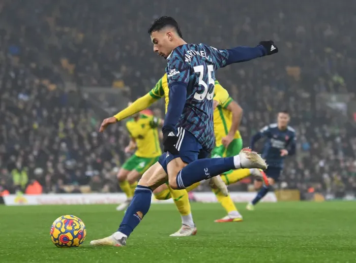 Framed Print : Gabriel Martinelli in Action: Norwich City vs Arsenal, Premier League 2021-22