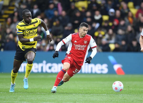 Gabriel Martinelli Breaks Past Moussa Sissoko: Watford vs Arsenal, Premier League 2021-22