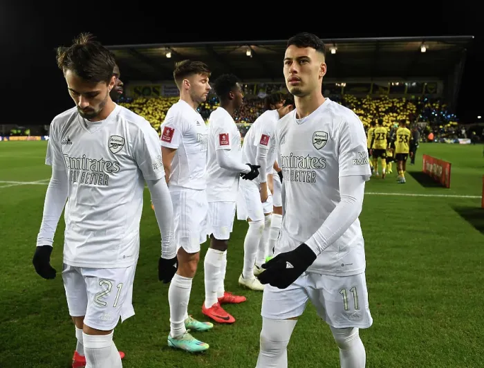 Framed Print : Gabriel Martinelli Prepares for Arsenal's FA Cup Clash against Oxford United