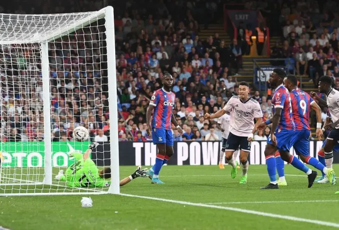 Framed Print : Gabriel Martinelli Scores First Arsenal Goal of 2022-23 Season: Crystal Palace vs Arsenal FC