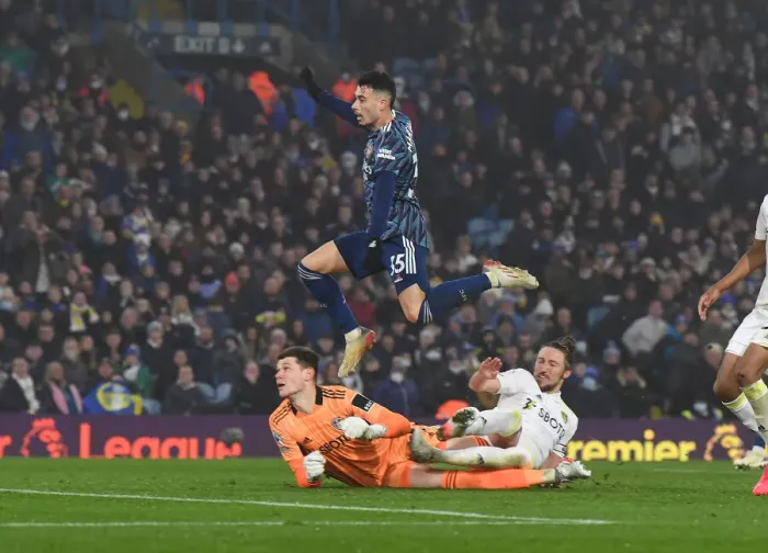 Framed Print : Gabriel Martinelli Scores First Arsenal Goal: Leeds United vs. Arsenal (Premier League 2021-22)