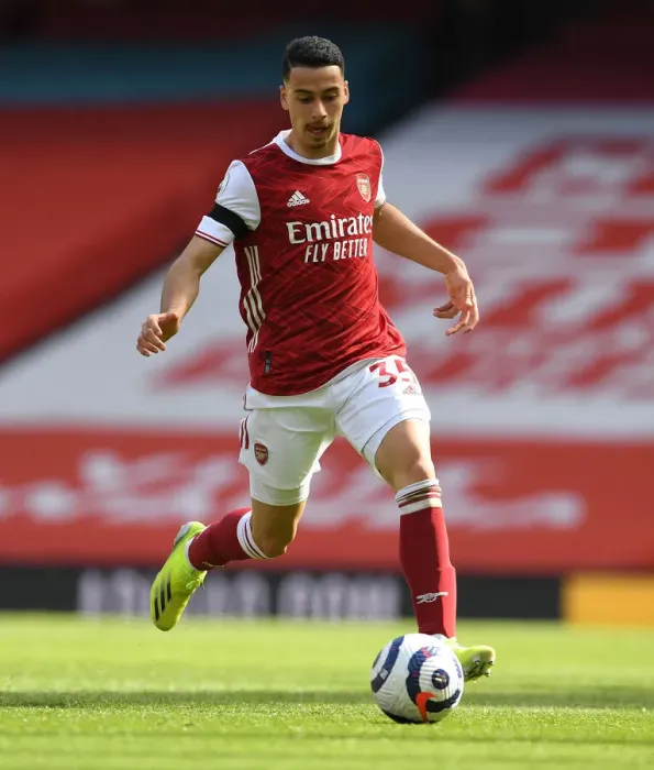 Framed Print : Gabriel Martinelli Shines in Empty Emirates: Arsenal's Standout Performance Against Fulham (April 2021)