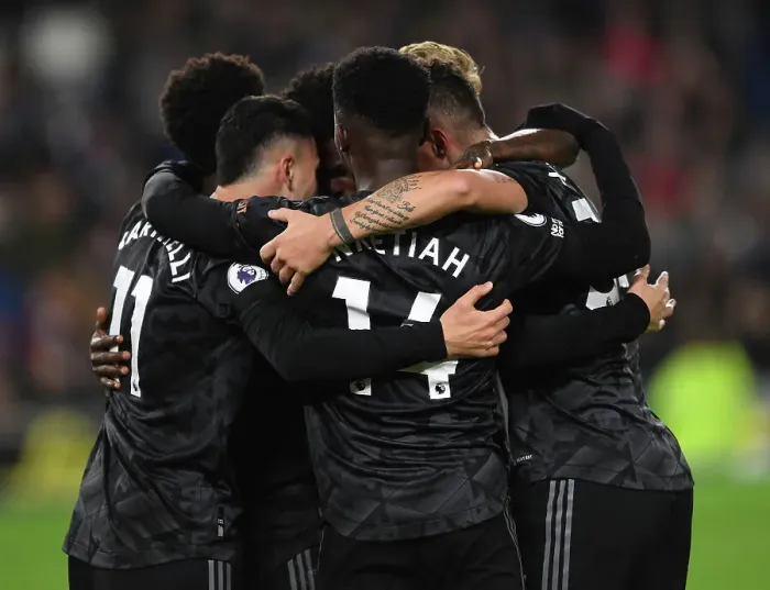 Framed Print : Gabriel Martinelli's Brace: Arsenal's Dominance Over Brighton in 2022-23 Premier League