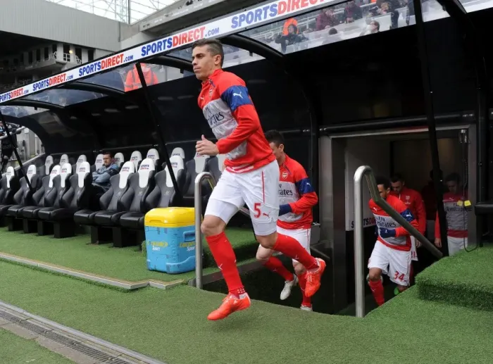 Framed Print : Gabriel Readies for Newcastle-Arsenal Clash in Premier League (2015)