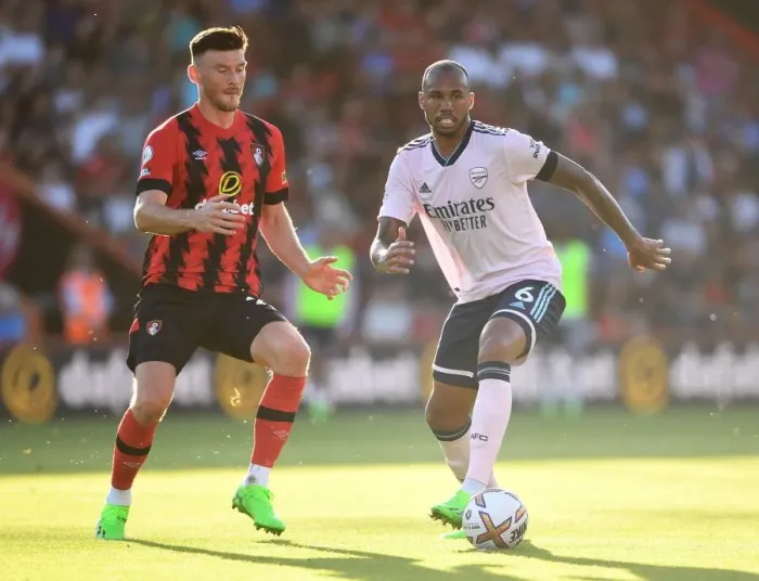 Framed Print : Gabriel Tackles Kieffer Moore: AFC Bournemouth vs Arsenal FC, Premier League 2022-23 Framed Print : Gabriel Tackles Kieffer Moore: AFC Bournemouth vs Arsenal FC, Premier League 2022-23