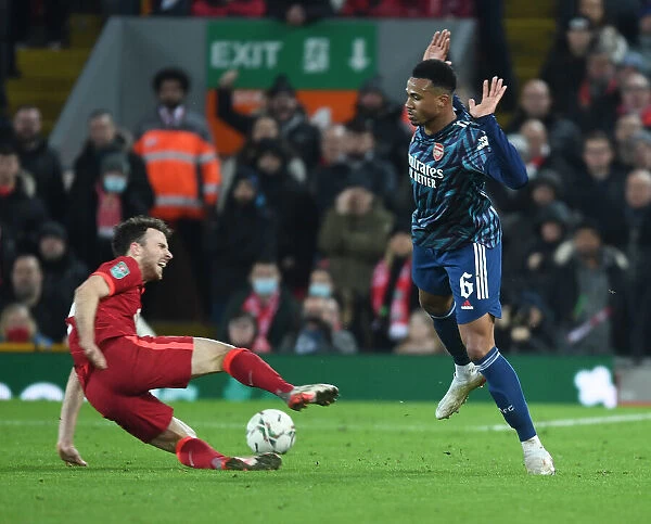 Gabriel vs. Diogo Jota: A Tense Showdown in the Carabao Cup Semi-Final Clash between Liverpool and Arsenal