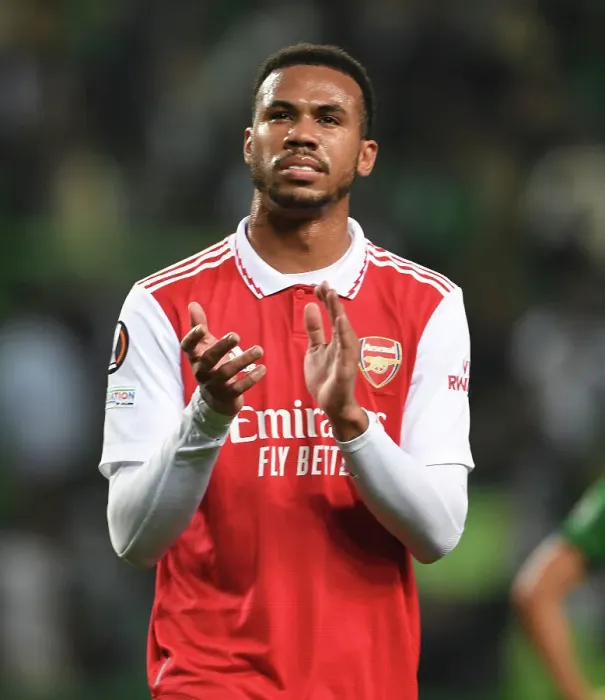 Framed Print : Gabriel's Appreciation: Arsenal's Standout Moment in Europa League Clash vs Sporting Lisbon Framed Print : Gabriel's Appreciation: Arsenal's Standout Moment in Europa League Clash vs Sporting Lisbon