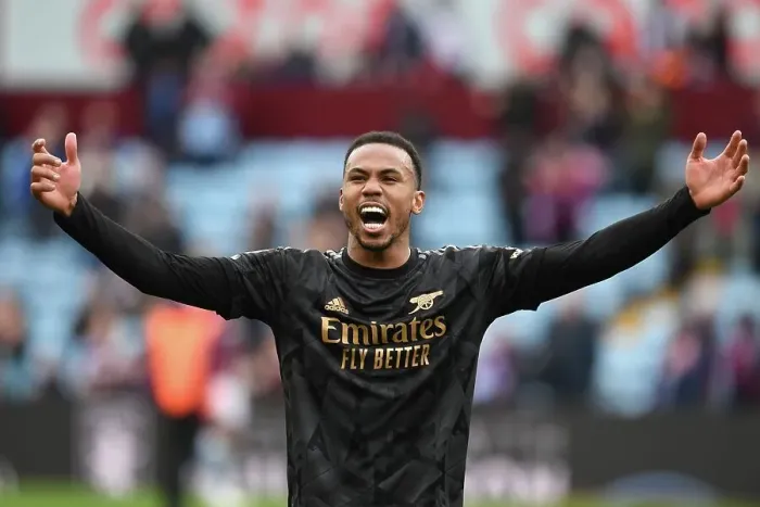 Framed Print : Gabriel's Celebration: Arsenal Secures Victory Over Aston Villa in Premier League Framed Print : Gabriel's Celebration: Arsenal Secures Victory Over Aston Villa in Premier League
