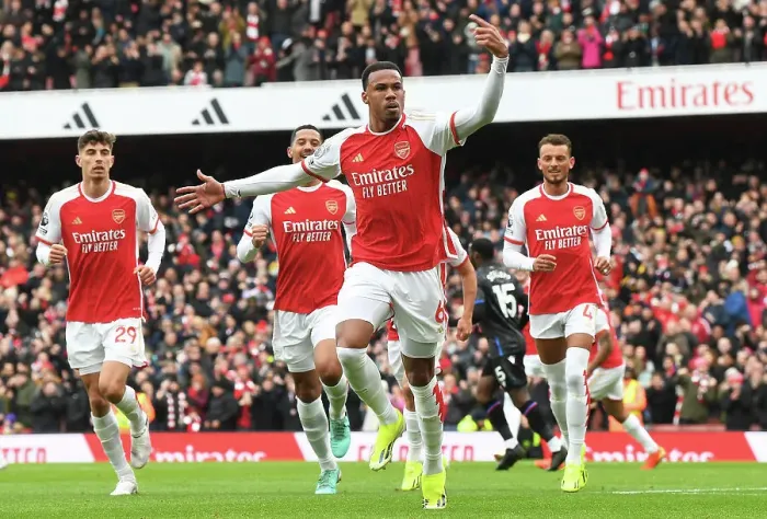 Framed Print : Gabriel's First Arsenal Goal: Arsenal 1-0 Crystal Palace (2023-24) Framed Print : Gabriel's First Arsenal Goal: Arsenal 1-0 Crystal Palace (2023-24)