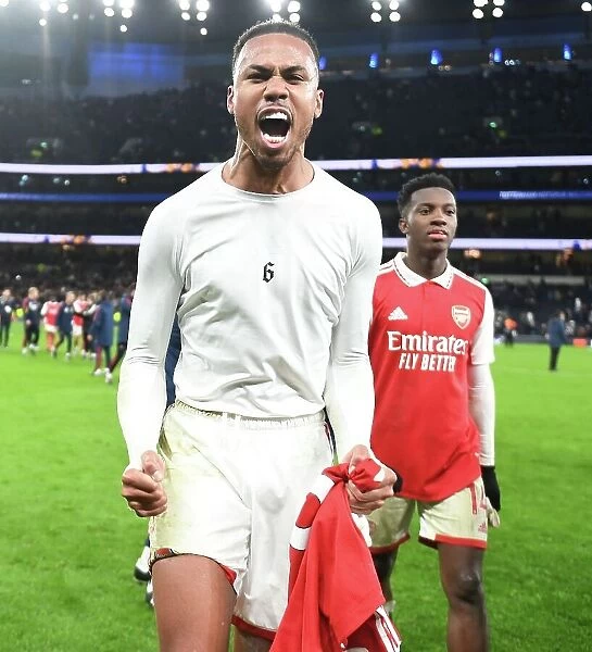 Gabriel's Goal Celebration: Arsenal Triumphs Over Tottenham in Premier League Clash (2022-23)