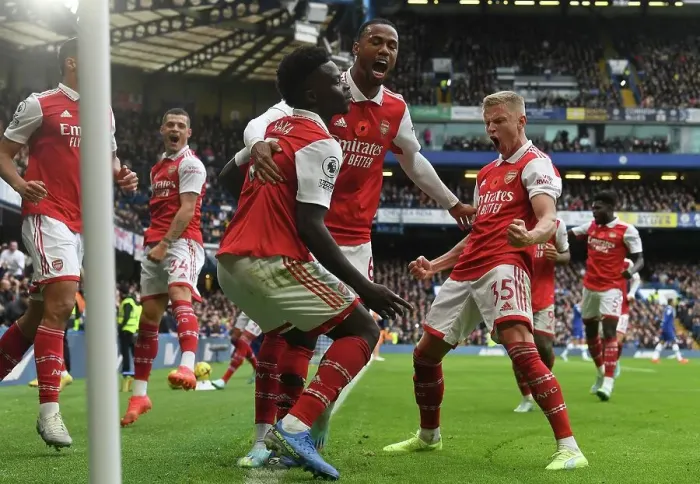 Framed Print : Gabriel's Goal: Chelsea vs. Arsenal, Premier League 2022-23