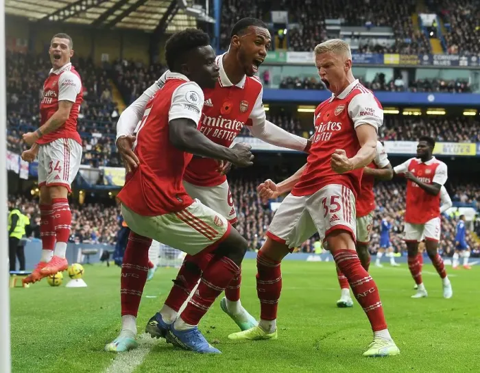 Framed Print : Gabriel's Goal: Chelsea vs. Arsenal in the Premier League (2022-23)