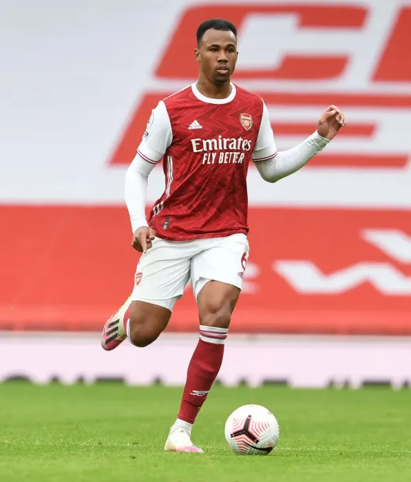 Framed Print : Gabriel's Performance at Empty Emirates: Arsenal vs Sheffield United, Premier League 2020-21