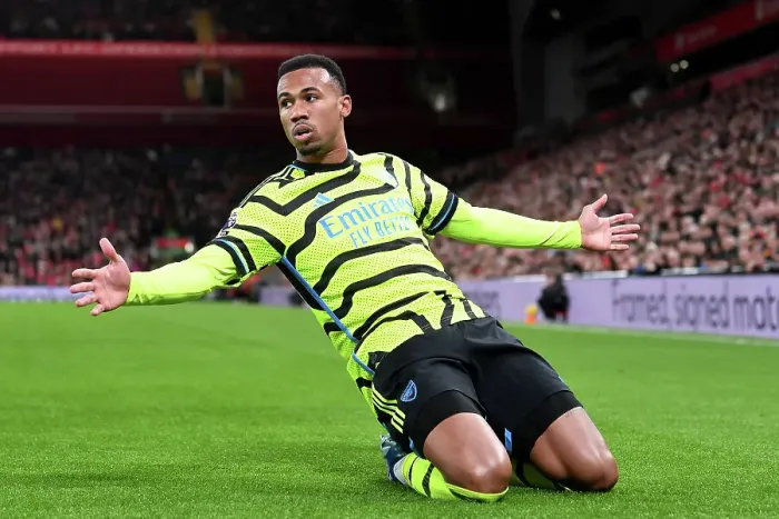 Framed Print : Gabriel's Stunner: Arsenal Stuns Liverpool in Premier League Showdown (2023-24) Framed Print : Gabriel's Stunner: Arsenal Stuns Liverpool in Premier League Showdown (2023-24)