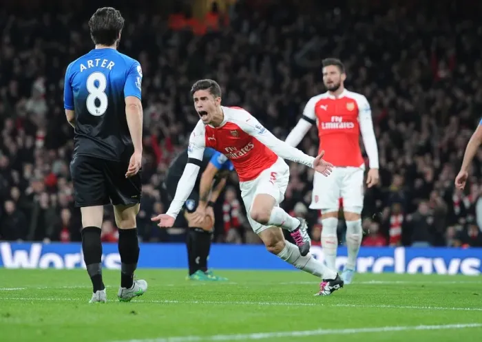 Framed Print : Gabriel's Thrilling Goal: Arsenal vs. Bournemouth (2015-16) Framed Print : Gabriel's Thrilling Goal: Arsenal vs. Bournemouth (2015-16)