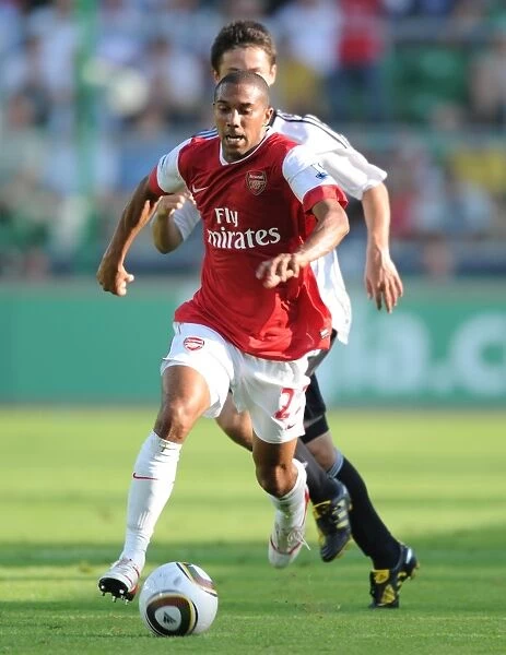Gael Clichy in Action: Arsenal's Victory over Legia Warsaw (5-6), Warsaw, Poland, 2010