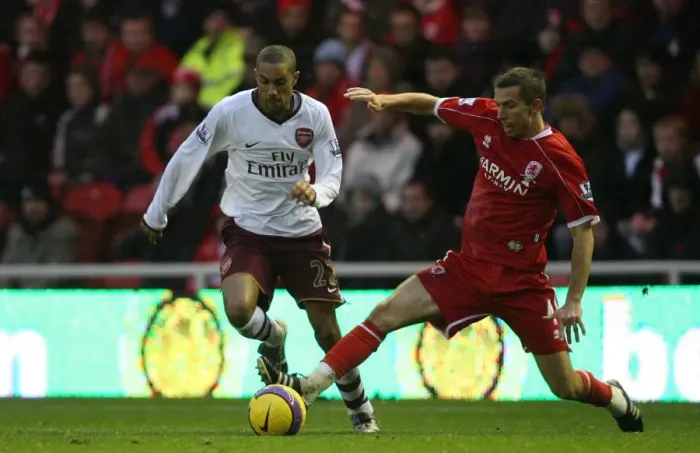 Framed Print : Gael Clichy (Arsenal) Gary O Niel (Middlesbrough) Framed Print : Gael Clichy (Arsenal) Gary O Niel (Middlesbrough)