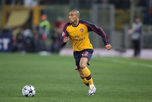 Gael Clichy in Rome: Arsenal's Defender in UEFA Champions League Penalty Shootout Against AS Roma, 2009