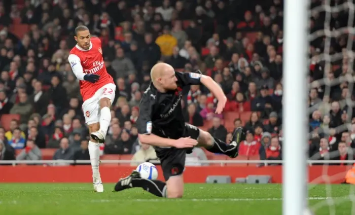 Framed Print : Gael Clichy's Stunner: Arsenal Crushes Leyton Orient 5-0 in FA Cup Replay Framed Print : Gael Clichy's Stunner: Arsenal Crushes Leyton Orient 5-0 in FA Cup Replay