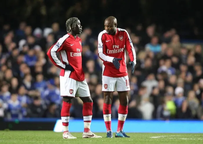 Framed Print : Gallas and Sagna's Victory: Chelsea 1-2 Arsenal (2008)