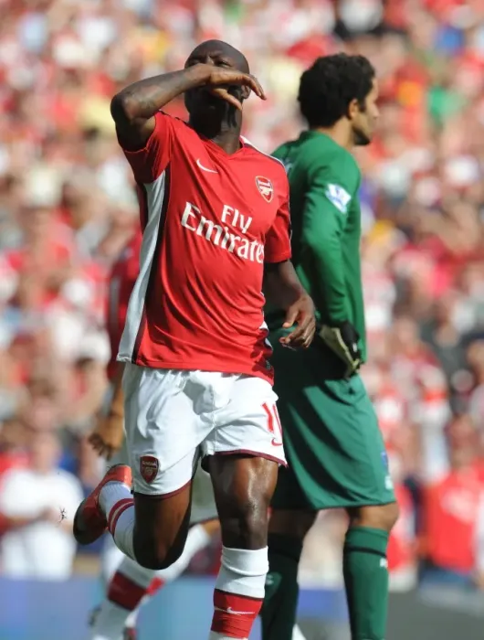 Framed Print : Gallas's Triumph: Arsenal's Third Goal vs. Portsmouth (4-1), Barclays Premier League, Emirates Stadium, 2009 Framed Print : Gallas's Triumph: Arsenal's Third Goal vs. Portsmouth (4-1), Barclays Premier League, Emirates Stadium, 2009