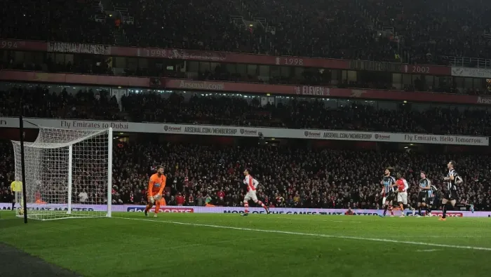 Framed Print : Game-Changer: Santi Cazorla's Epic Chip Goal vs. Newcastle United (2014 / 15), Arsenal FC Framed Print : Game-Changer: Santi Cazorla's Epic Chip Goal vs. Newcastle United (2014 / 15), Arsenal FC