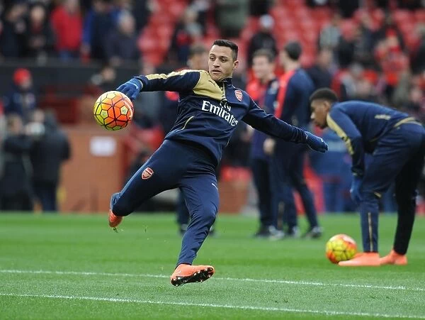Gearing Up: Alexis Sanchez's Determined Warm-Up Ahead of Manchester United vs. Arsenal Clash, Premier League 2016