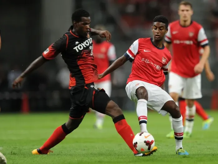 Framed Print : Gedion Zelalem vs Danilson: Clash of Talents in Arsenal's 2013 Pre-Season Match against Nagoya Grampus Framed Print : Gedion Zelalem vs Danilson: Clash of Talents in Arsenal's 2013 Pre-Season Match against Nagoya Grampus