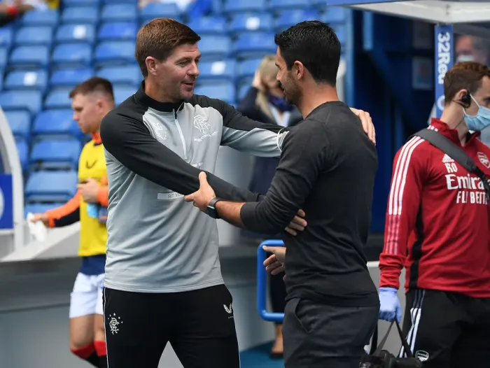 Framed Print : Gerrard vs Arteta: Rangers vs Arsenal Pre-Season Clash in Glasgow Framed Print : Gerrard vs Arteta: Rangers vs Arsenal Pre-Season Clash in Glasgow