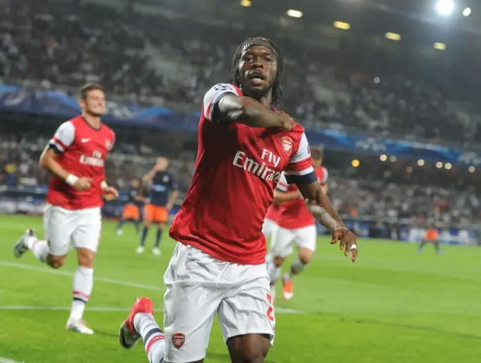 Framed Print : Gervinho Scores Arsenal's Second Goal in 2012-13 UEFA Champions League Against Montpellier