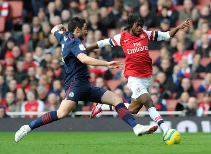 Framed Print : Gervinho vs. Bradley Orr: A Battle in the FA Cup Fifth Round Between Arsenal and Blackburn Rovers Framed Print : Gervinho vs. Bradley Orr: A Battle in the FA Cup Fifth Round Between Arsenal and Blackburn Rovers