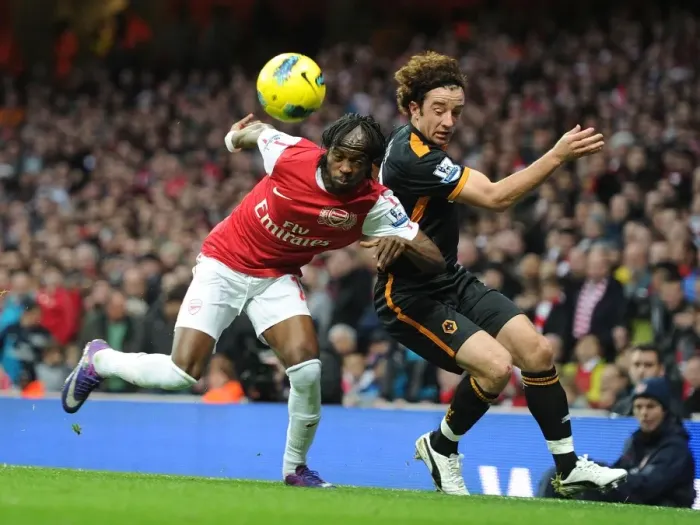 Framed Print : Gervinho vs. Hunt: A Premier League Battle at Emirates Stadium Framed Print : Gervinho vs. Hunt: A Premier League Battle at Emirates Stadium