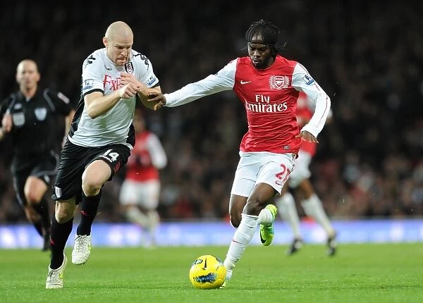 Gervinho vs. Philippe Senderos: A Battle Within Arsenal's Ranks (Arsenal v Fulham 2011-12)