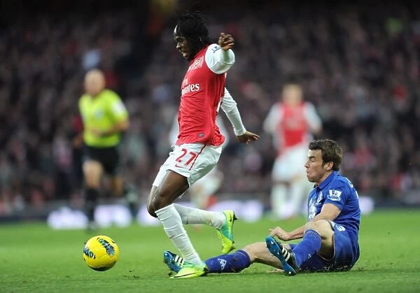 Gervinho vs. Seamus Coleman: A Premier League Battle at Emirates Stadium, 2011