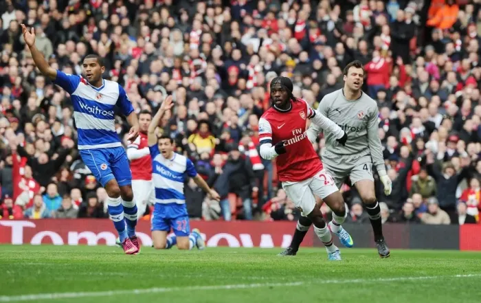 Framed Print : Gervinho's Goal: Arsenal vs. Reading, Premier League 2012-13
