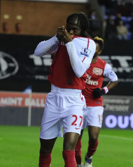 Framed Print : Gervinho's Hat-Trick: Arsenal's Victory over Wigan Athletic (2011-12) Framed Print : Gervinho's Hat-Trick: Arsenal's Victory over Wigan Athletic (2011-12)