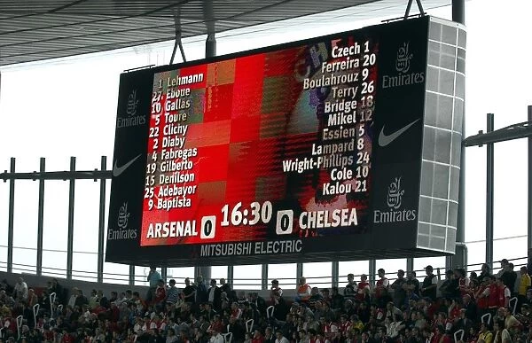 Giant screen. Arsenal 1:1 Chelsea. FA Premiership