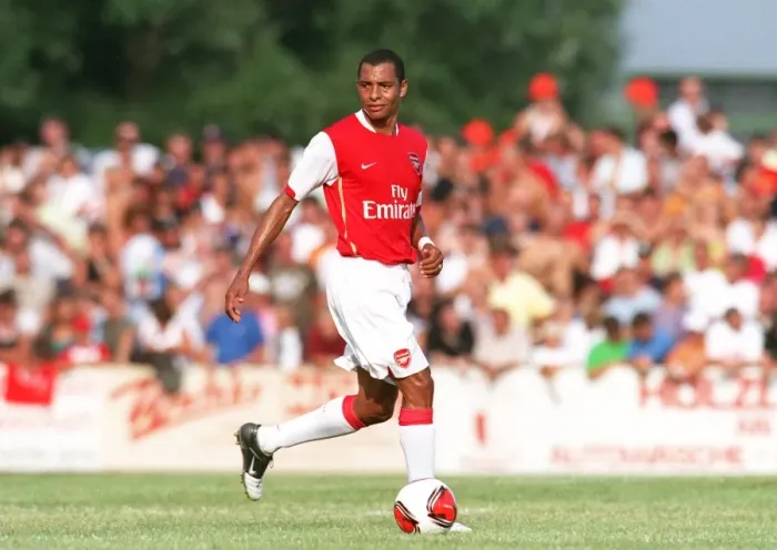 Framed Print : Gilberto in Action: Arsenal's Pre-Season Training, Austria 2006 Framed Print : Gilberto in Action: Arsenal's Pre-Season Training, Austria 2006